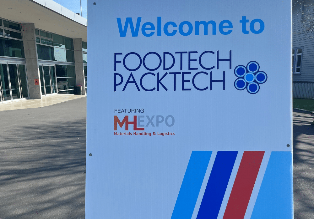 Foodtech Packtech sign