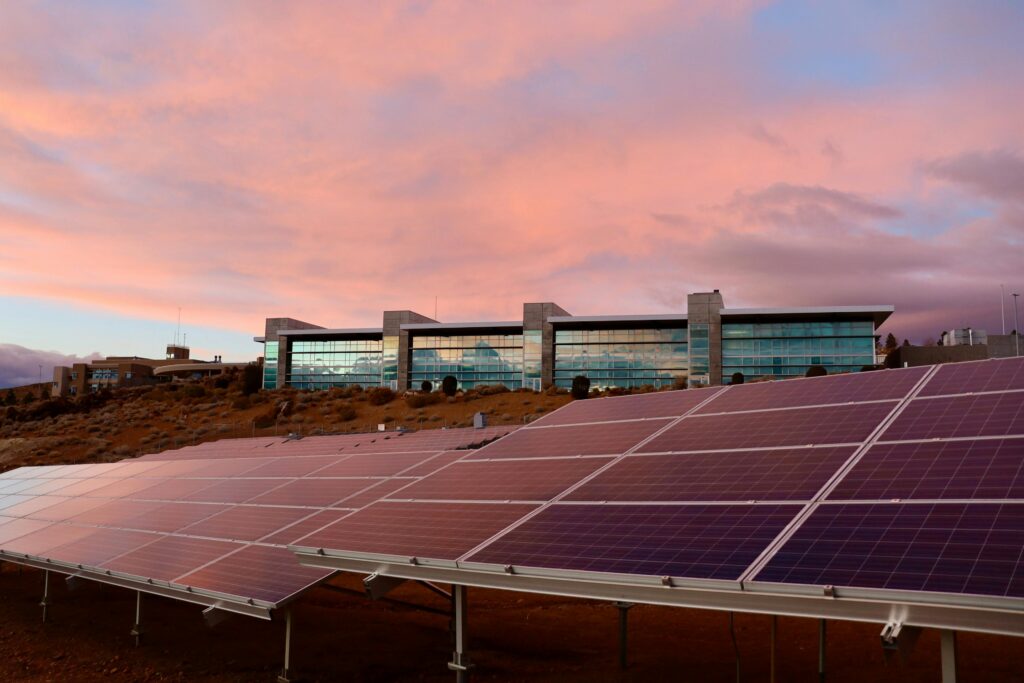 Modern food manufacturing facility powered by solar energy
